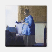 Vrouw in Blauw, Johannes Vermeer Magneet (Voorkant)