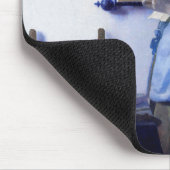 Vrouw in Blauw, Johannes Vermeer Muismat (Hoek)