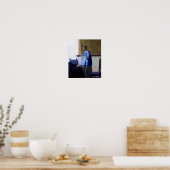 Vrouw in Blauw, Johannes Vermeer Poster (Keuken)