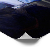 Vrouw in Blauw, Johannes Vermeer Poster (Hoek)