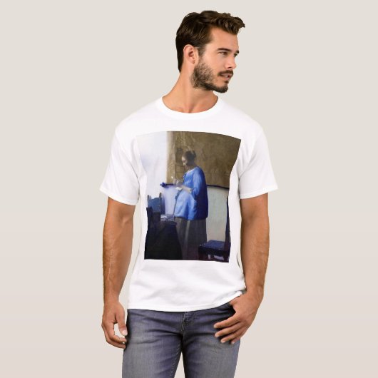Vrouw in Blauw, Johannes Vermeer T-shirt (Voorkant volledig)