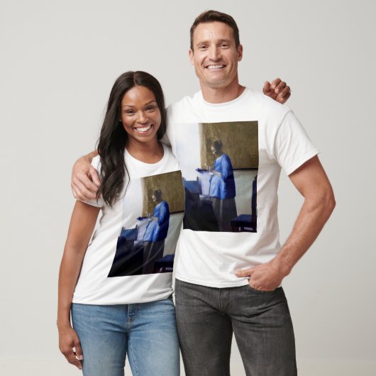 Vrouw in Blauw, Johannes Vermeer T-shirt (Unisex)