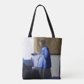 Vrouw in Blauw, Johannes Vermeer Tote Bag (Achterkant)