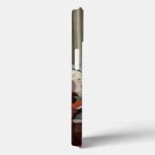 Vrouw in Blauw, lees een iPhone voor het Hoesje va (Achterkant / Rechts)