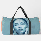 "Vrouw in blauw" Premium Canvas Plunjezak (Voorkant)