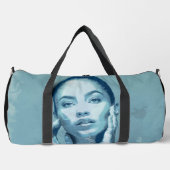 "Vrouw in blauw" Premium Canvas Plunjezak (Voorkant)