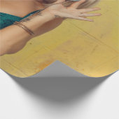 Vrouw in blauwe Gibraltar met zonnebril Cadeaupapier (Hoek)