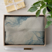 Vrouw in blauwe rook ontkoppeling tissuepapier (Geschenk)