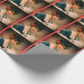 vrouw in bontmoerasportret cadeaupapier (Hoek)