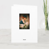 vrouw in bontmoerasportret kaart (Achterkant)