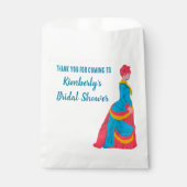 Vrouw in Bustle Dress Gepersonaliseerd Vrijgezelle Bedankzakje (Voorkant)