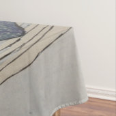 Vrouw in Cafe met spetters Tafelkleed (Voorbeeld)