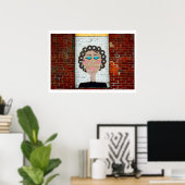 Vrouw in Curlers Poster (Thuiskantoor)