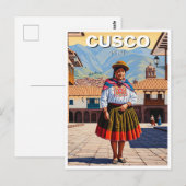 Vrouw in Cusco Peru Reizen Briefkaart (Voorkant / Achterkant)