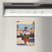 Vrouw in Cusco Peru Reizen Magneet (Insitu (Vaatwasser))