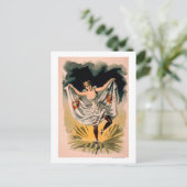 Vrouw in Dance Costume op Vloer Poster Briefkaart (Staand voorkant)