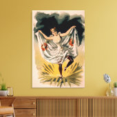 Vrouw in Dance Costume op Vloer Poster Canvas Afdruk (Insitu (Woonkamer))