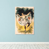 Vrouw in Dance Costume op Vloer Poster Canvas Afdruk (Insitu (Houten vloer))