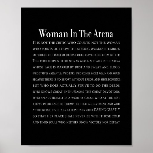 Vrouw in de arena poster (Voorkant)