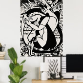 Vrouw in de badkuip door Ernst Ludwig Kirchner Poster (Thuiskantoor)