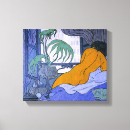 Vrouw in de blauwe kamer (door Paul Ranson) Canvas Afdruk
