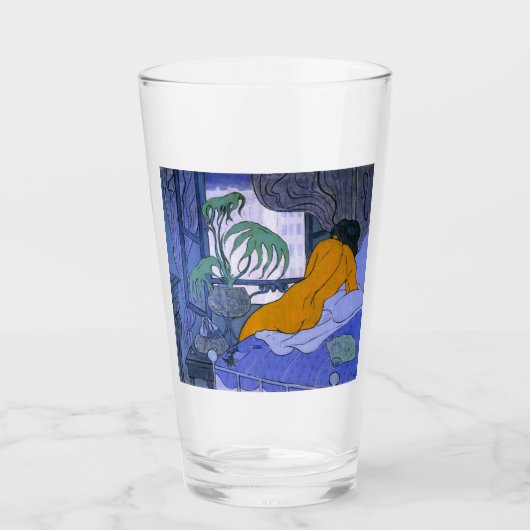 Vrouw in de blauwe kamer (door Paul Ranson) Glas (Voorkant)