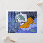 Vrouw in de blauwe kamer (door Paul Ranson) Kaart (Voorkant / Achterkant in situ)