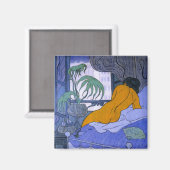 Vrouw in de blauwe kamer (door Paul Ranson) Magneet (Voorkant / Achterkant)