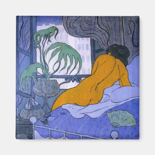 Vrouw in de blauwe kamer (door Paul Ranson) Magneet (Voorkant)