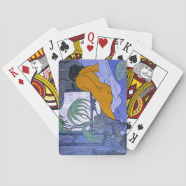 Vrouw in de blauwe kamer (door Paul Ranson) Pokerkaarten