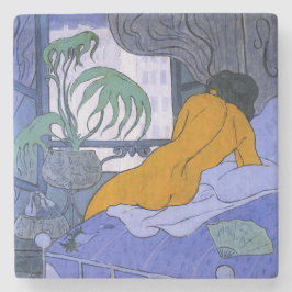 Vrouw in de blauwe kamer (door Paul Ranson) Stenen Onderzetter