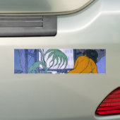 Vrouw in de Blauwe Kamer (van Paul Ranson) Bumpersticker (Op auto)