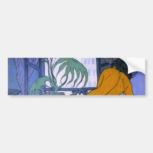 Vrouw in de Blauwe Kamer (van Paul Ranson) Bumpersticker (Voorkant)