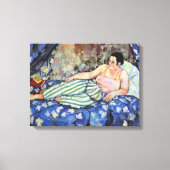Vrouw in de blauwe slaapkamer (van Suzanne Valadon Canvas Afdruk (Voorkant)