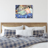 Vrouw in de blauwe slaapkamer (van Suzanne Valadon Canvas Afdruk (Insitu (Slaapkamer))