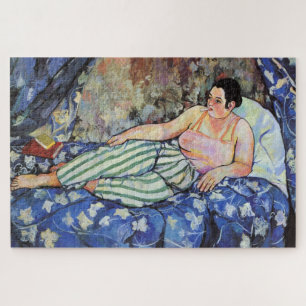 Vrouw in de blauwe slaapkamer (van Suzanne Valadon Legpuzzel