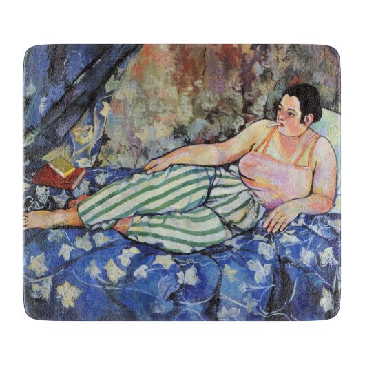 Vrouw in de blauwe slaapkamer (van Suzanne Valadon Snijplank (Voorkant)