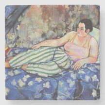 Vrouw in de blauwe slaapkamer (van Suzanne Valadon