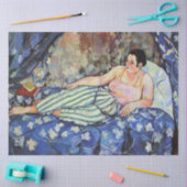 Vrouw in de blauwe slaapkamer (van Suzanne Valadon Tissuepapier (Craft)