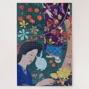 Vrouw in de Bloertuin, Goyō Hashiguchi Legpuzzel