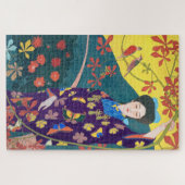 Vrouw in de Bloertuin, Goyō Hashiguchi Legpuzzel (Horizontaal)