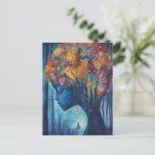 Vrouw in de Bomen Briefkaart (Staand voorkant)