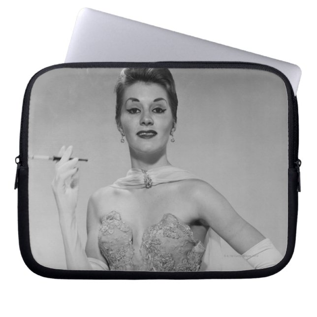 Vrouw in de dress laptop sleeve (Voorkant)