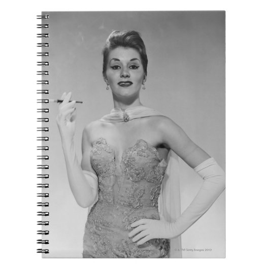 Vrouw in de dress notitieboek (Voorkant)