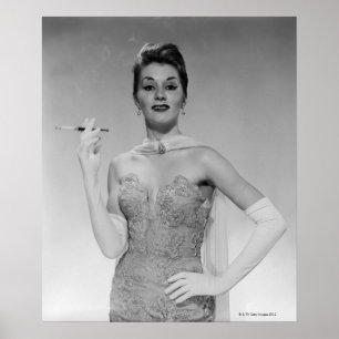 Vrouw in de dress poster