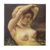 Vrouw in de golven tegeltje (Voorkant)