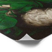 VROUW IN DE GROENE DRESS-Mode Theatrisch kostuum Poster (Hoek)