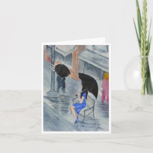 Vrouw in de Kleding van de Stip Kaart (Voorkant)