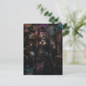 Vrouw in de kostuumwinkel briefkaart (Staand voorkant)