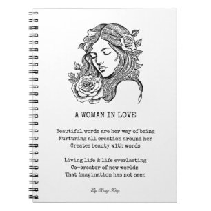 Vrouw in de liefde quote rozen notitieboek Journal